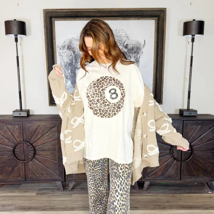 Oversized Ribbon Sweater Cardigan